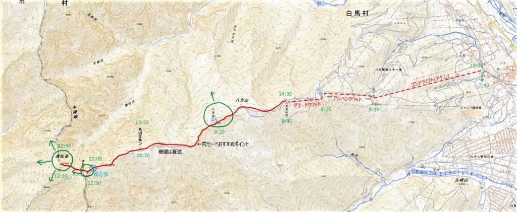 唐松岳地図
